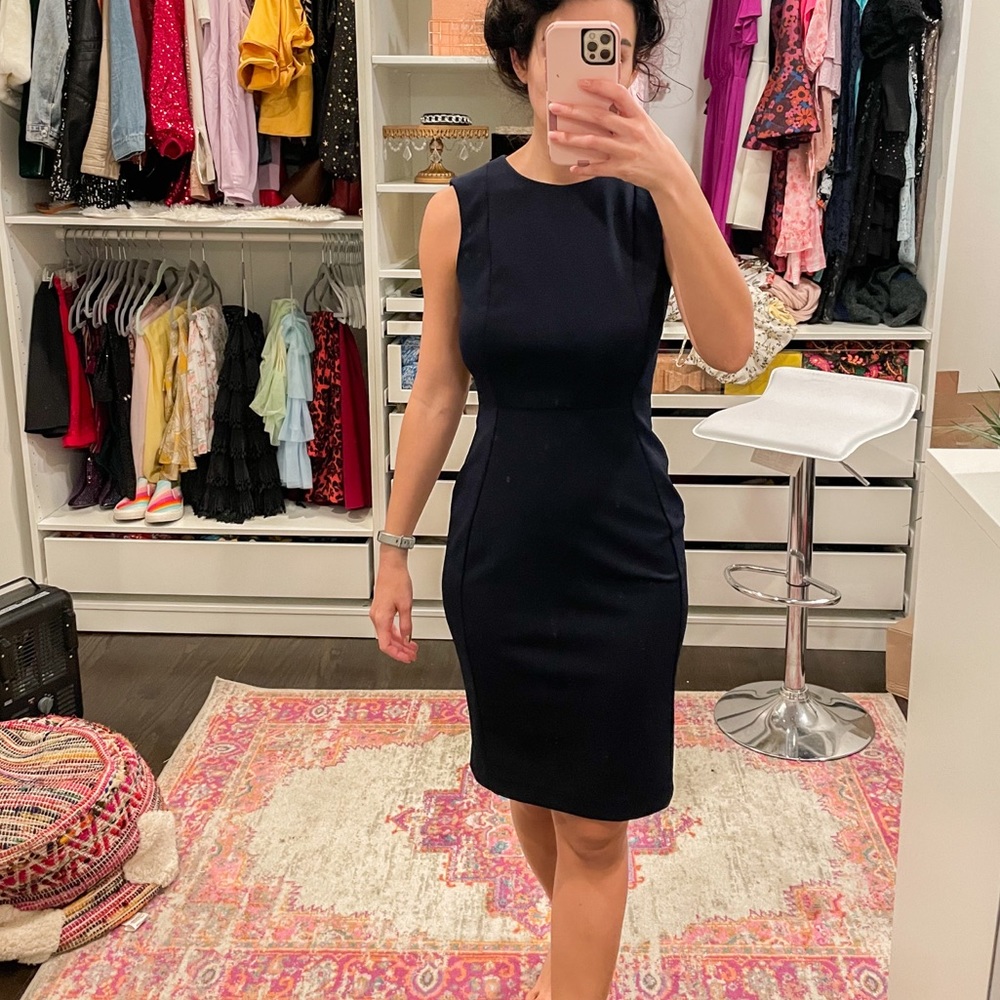 Blue work dress